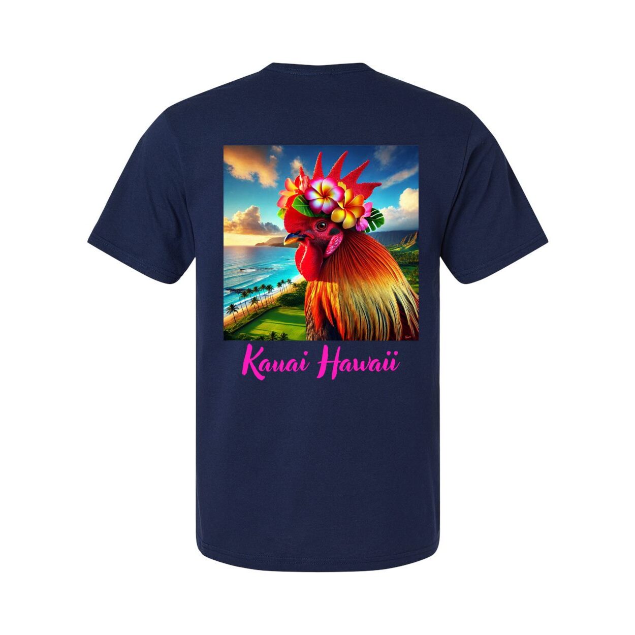 Rooster Lei Kauai Hawaii T-Shirt