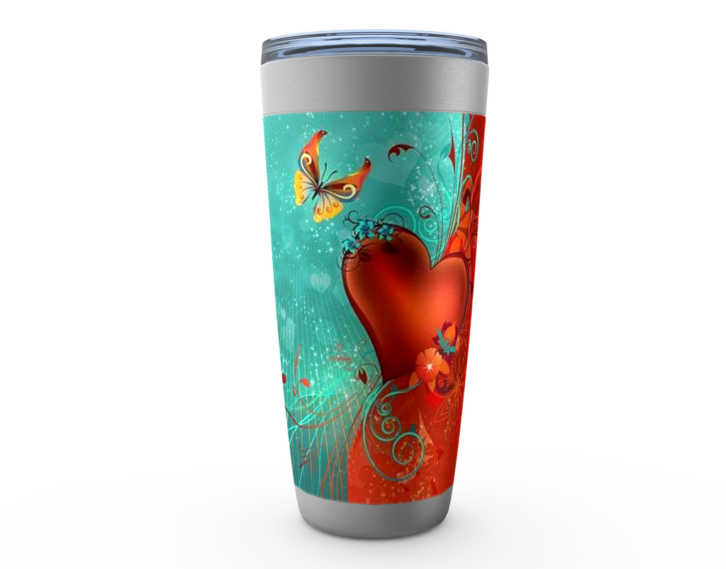 Cowgirl Roots™ Butterfly Love Tumbler 20oz Stainless Steel Insulated Hot and Cold Travel Mugs