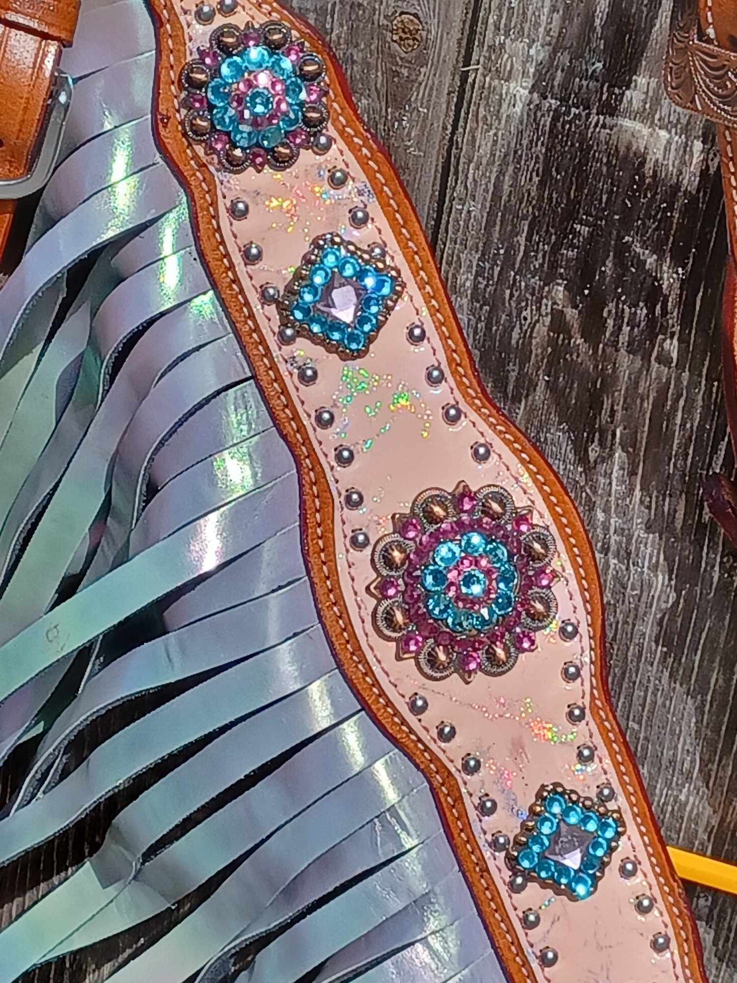 Tilly Horse Headstall and Breast Collar Set Fringe Wither Strap