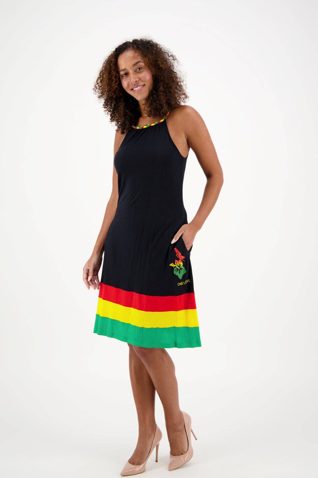 Crew Neck Rasta Dress