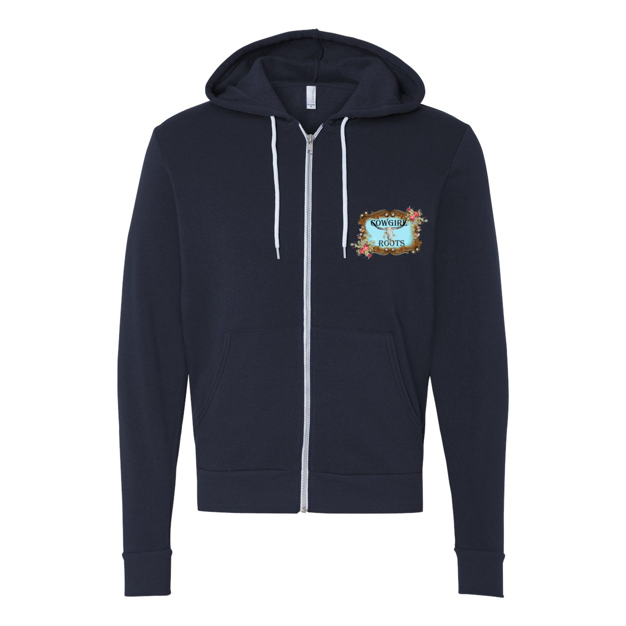 Wave of Horses Zip-Up Front Pocket Hooded Sweatshirts