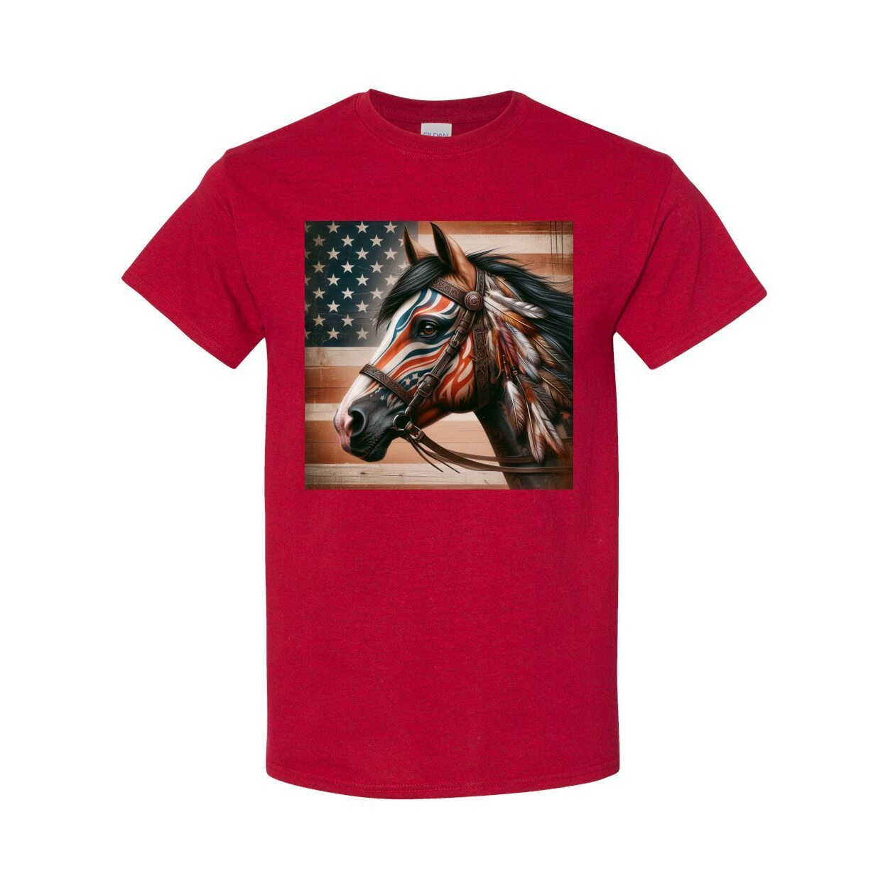 Freedom Horse American Flag T Shirts