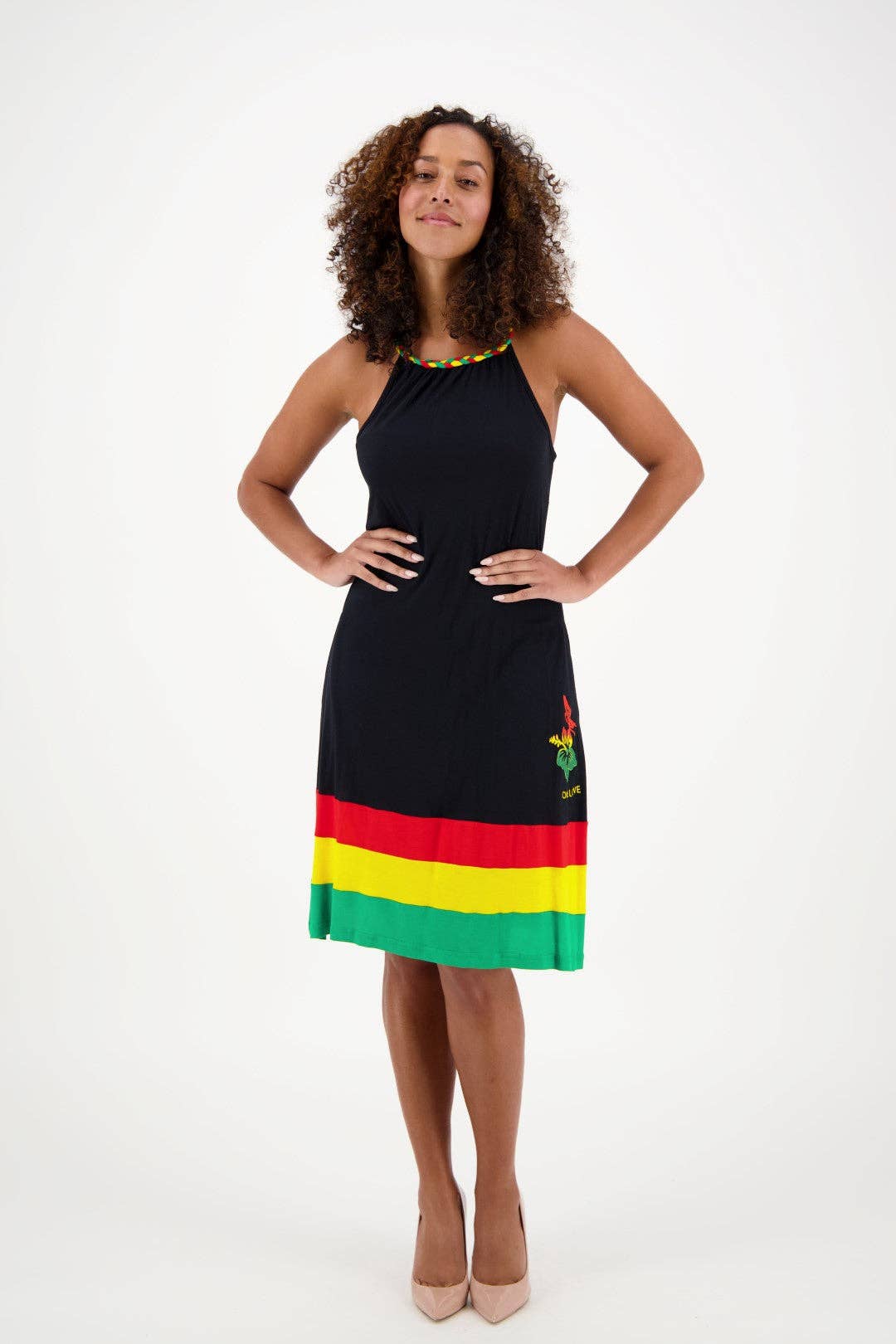 Crew Neck Rasta Dress