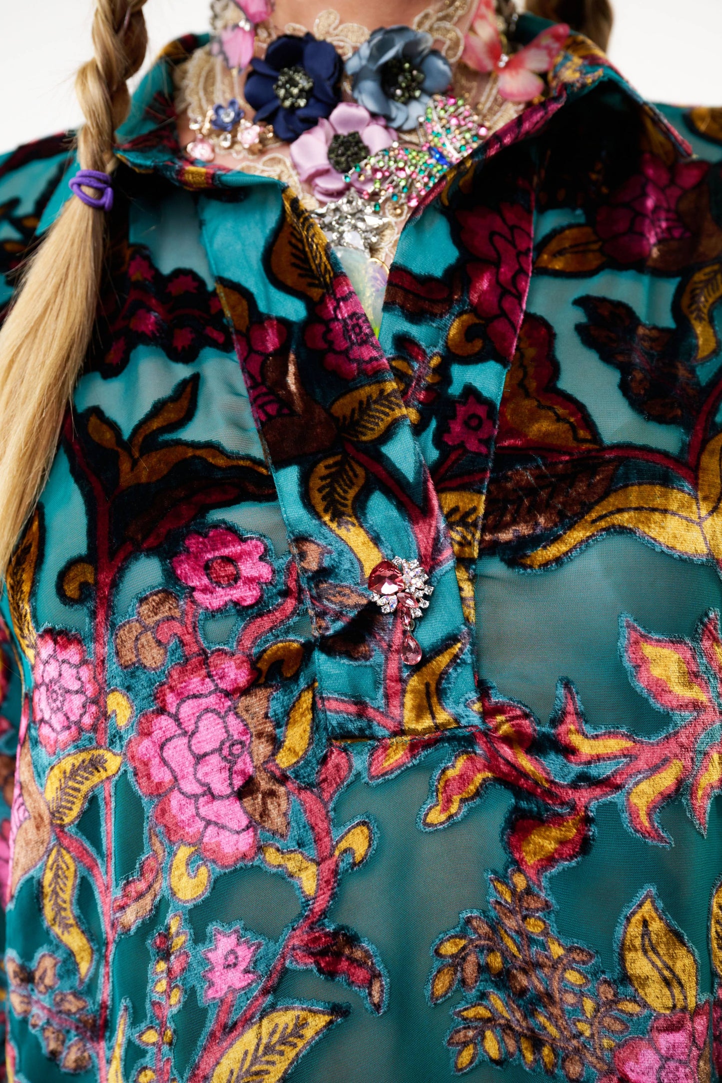 Jewels Blouse - Teal Color