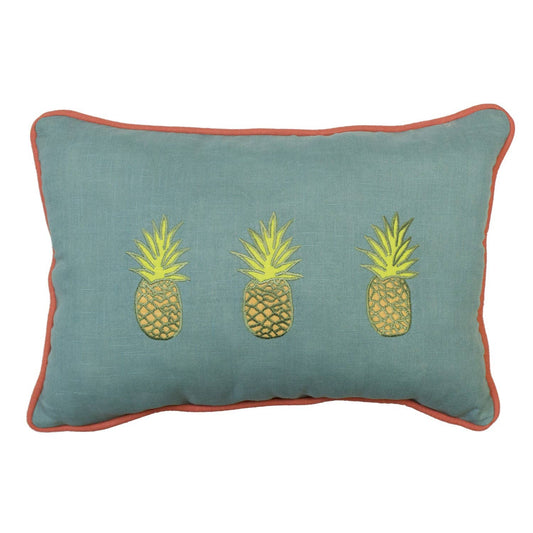 Pineapple Trio Embroidered Pillow's