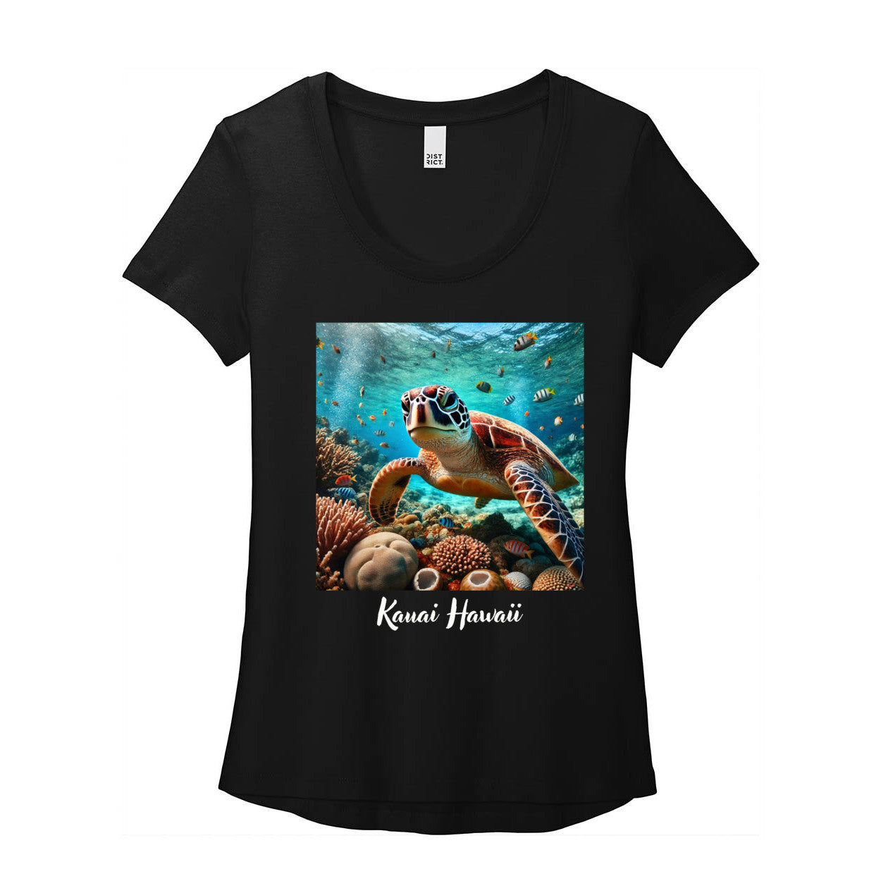Honu / Turtle Scoop Neck T-Shirts