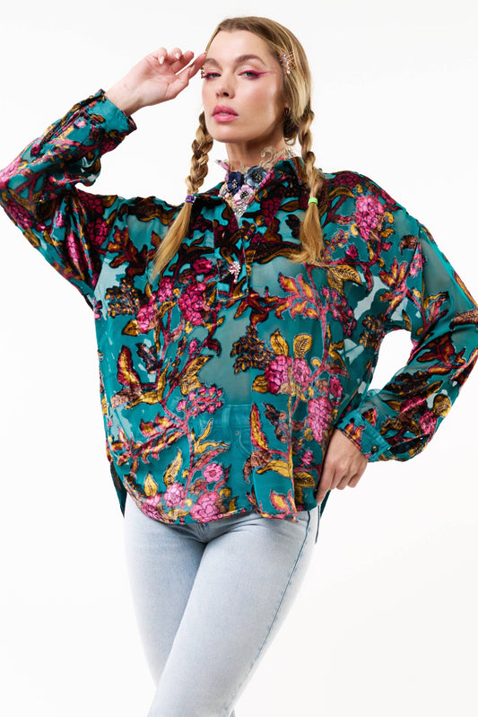 Jewels Blouse - Teal Color