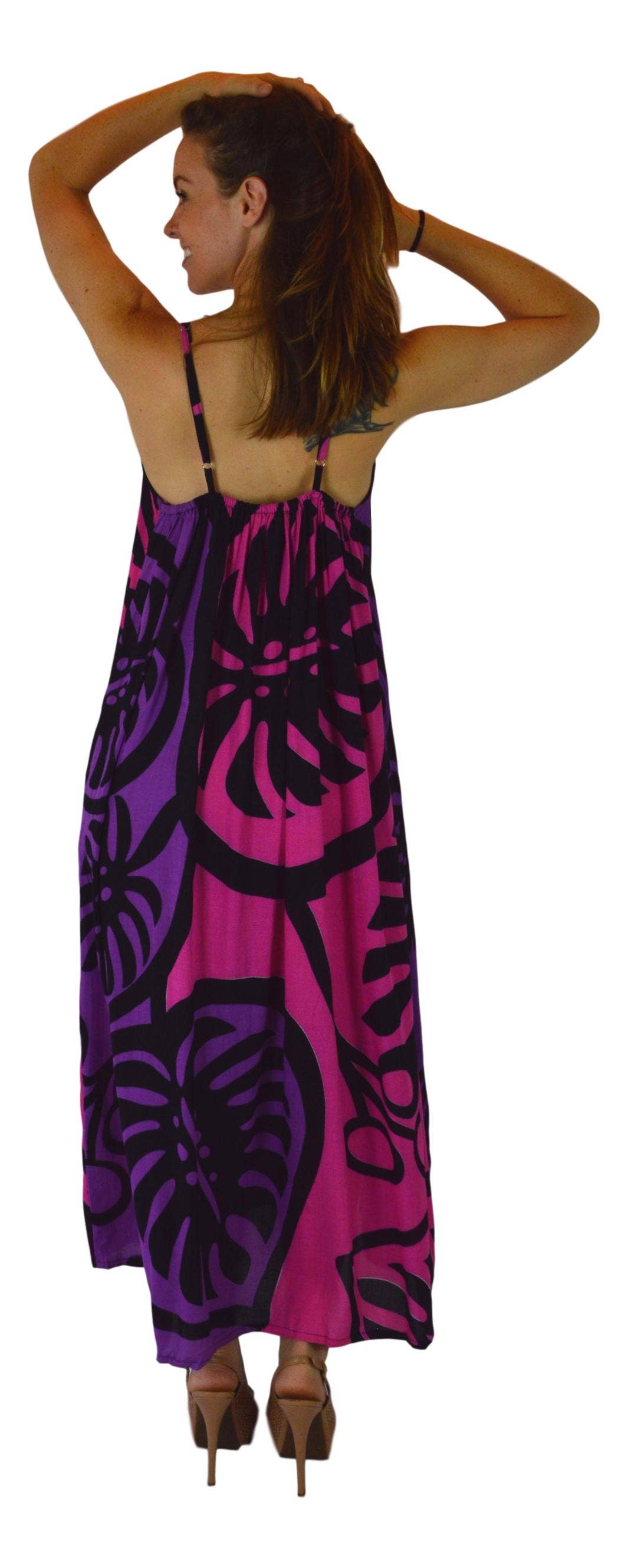 Bali Dress | Maxi Long | One Size Fits Many | Monstera Pink