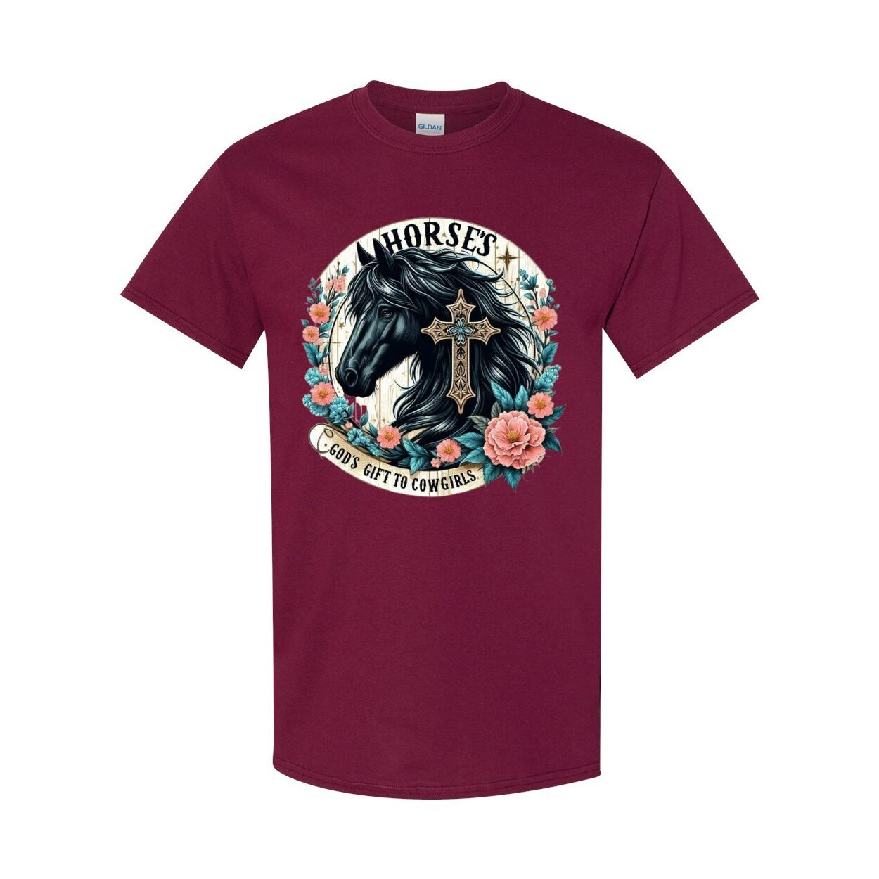Horses Gods Gift to Cowgirls T Shirts