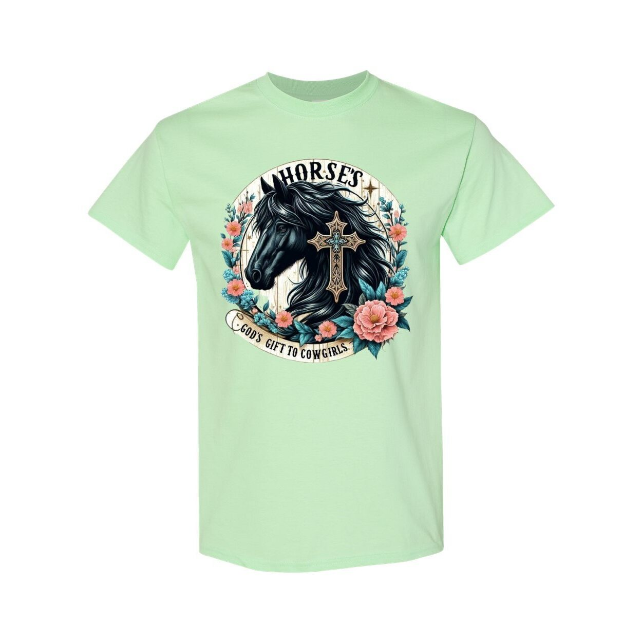 Horses Gods Gift to Cowgirls T Shirts