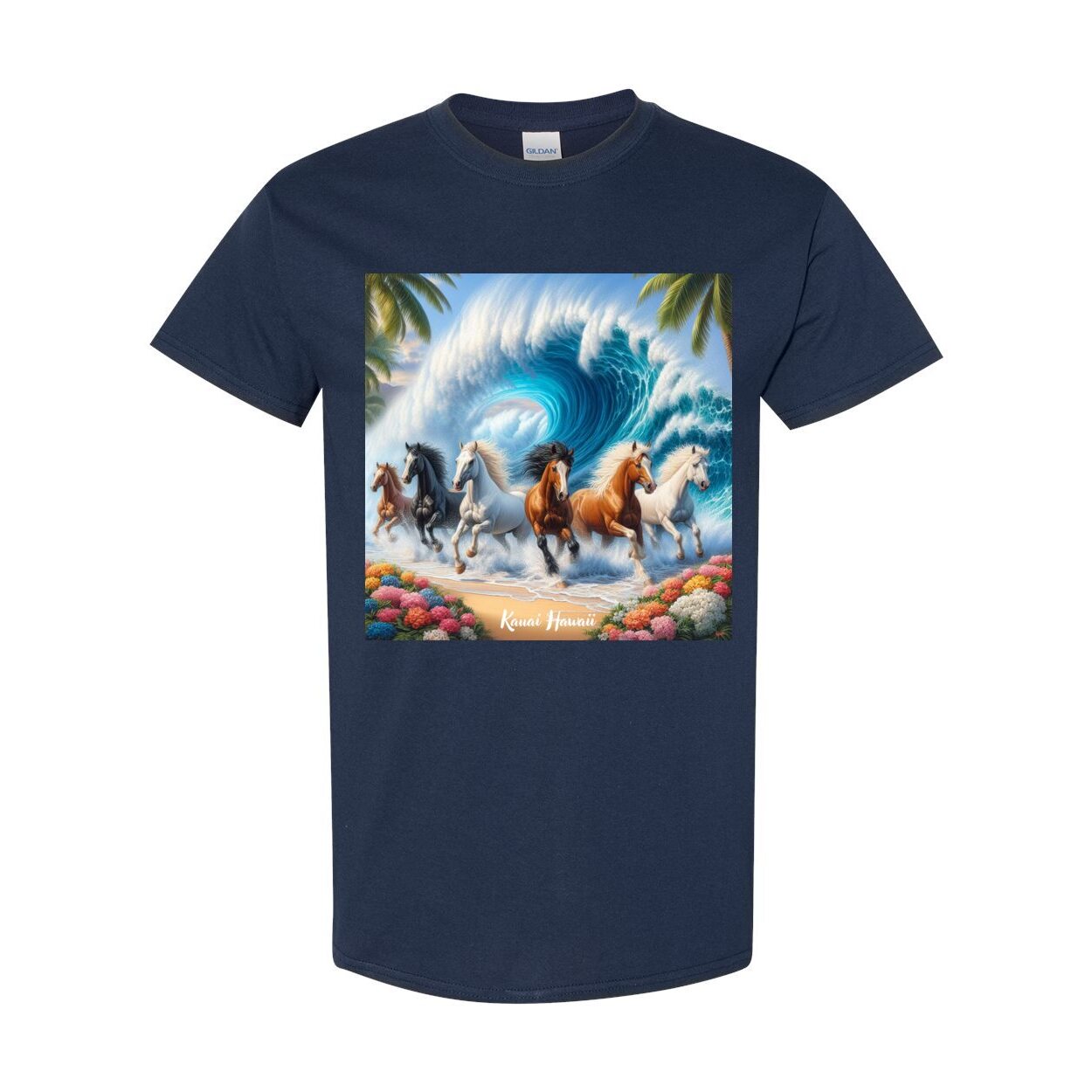 Ocean Wave Herd of Horses