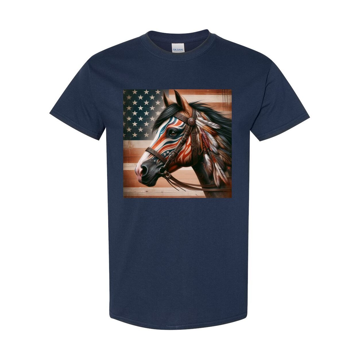 Freedom Horse American Flag T Shirts