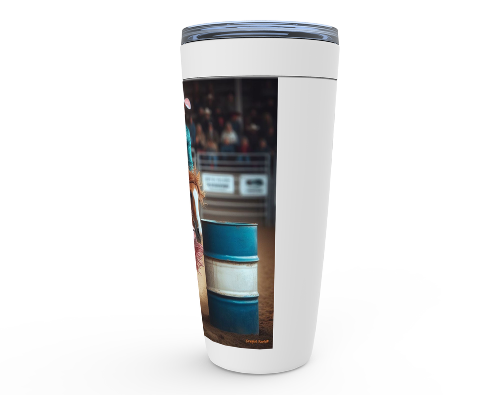 Cowgirl Roots™ Turn N Burn Barrel Racer Tumbler 20oz Stainless Steel Insulated Hot and Cold Travel Mugs