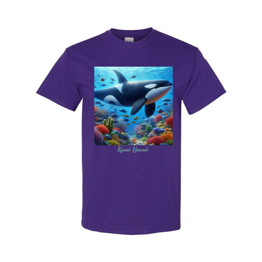 Orca Whale T Shirts Choose Kauai, Add own Island or State or Choose No Writing