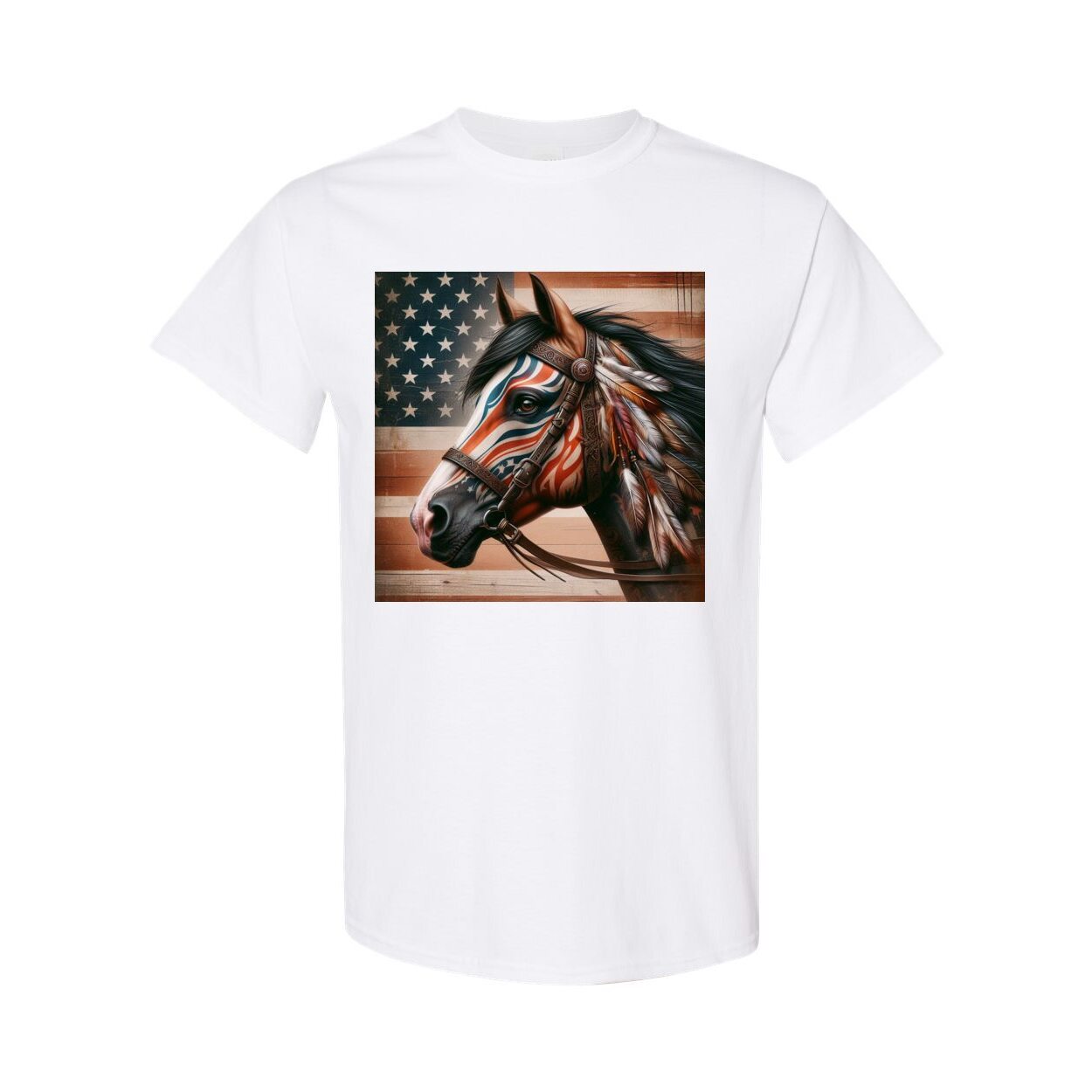 Freedom Horse American Flag T Shirts