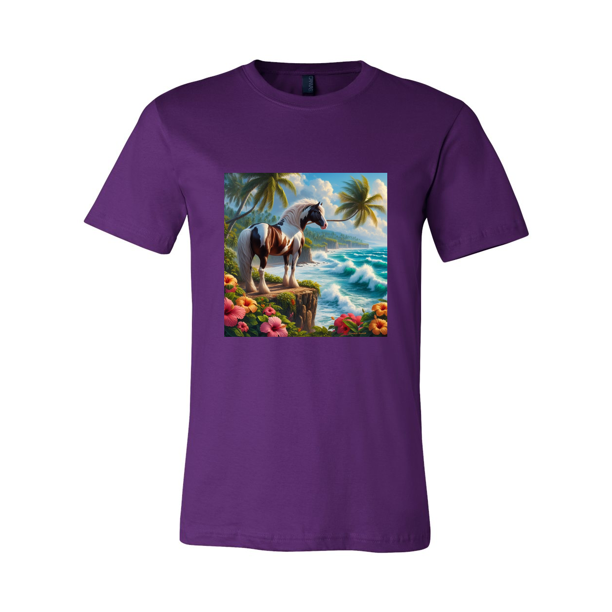 Tropical Red and White Paint Horse T Shirts