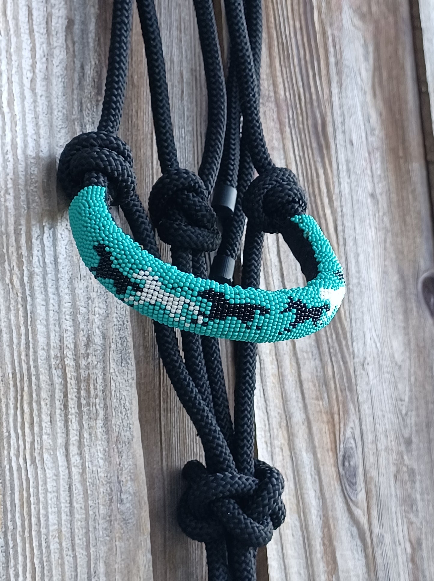 The Herd Running Horses Beaded Horse and Pony Halter with Lead