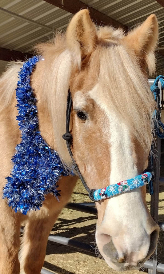 Cowgirl Roots™  FROLICKING SNOW PENGUINS HAND BEADED ROPE HALTERS WITH LEAD ROPE