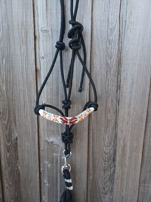 Butterfly Beaded Rope Horse and Pony Halters with Lead