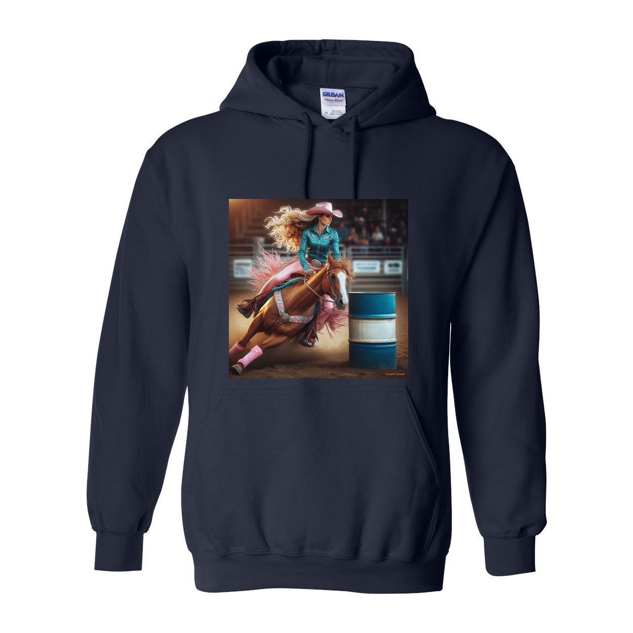 Turn N Burn Barrel Racer Pull Over Front Pocket Hoodies