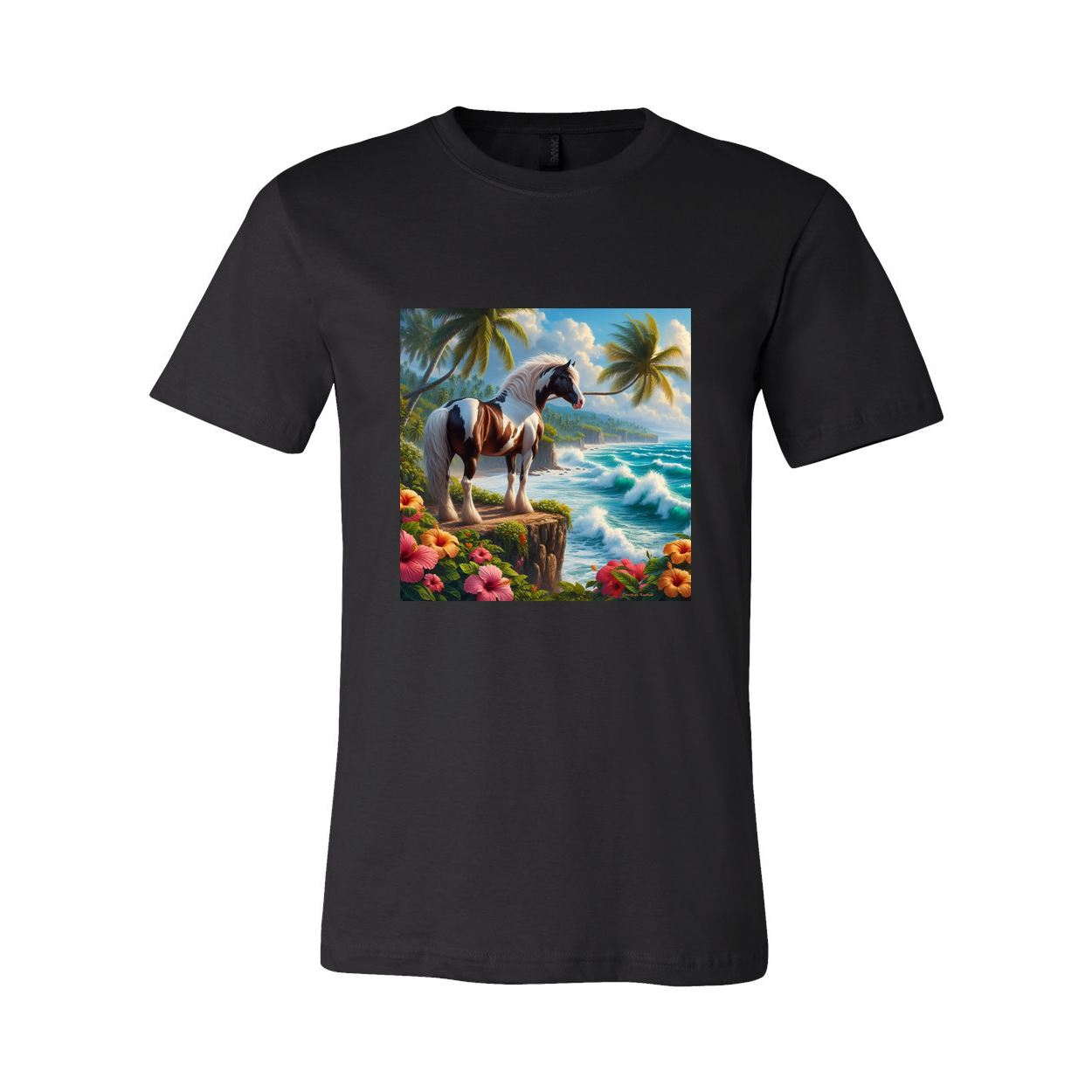 Tropical Red and White Paint Horse T Shirts