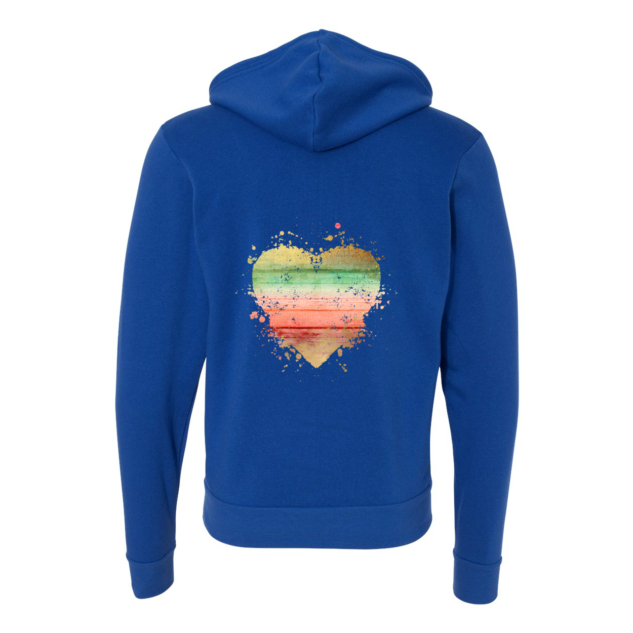 Cowgirl Roots™ Wood Splash Heart, Zip-Up Front Pocket Hooded Sweatshirts