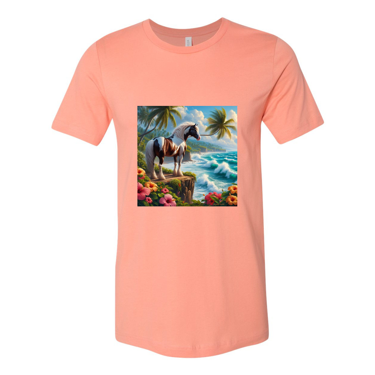 Tropical Red and White Paint Horse T Shirts