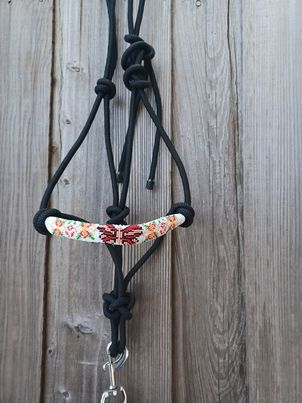 Butterfly Beaded Rope Horse and Pony Halters with Lead