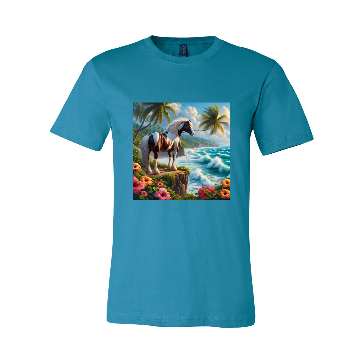 Tropical Red and White Paint Horse T Shirts