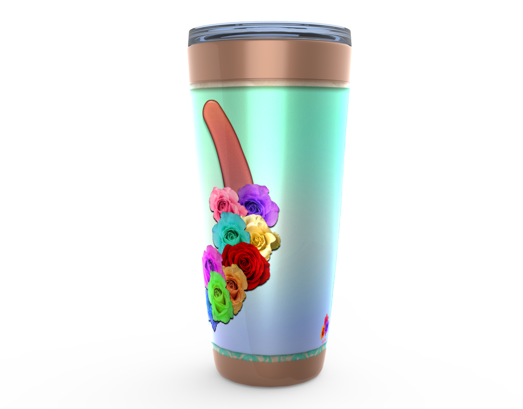 Cowgirl Roots™ Tumbler 20oz Lucky Roses Horseshoe Stainless Steel Insulated Hot and Cold Mug