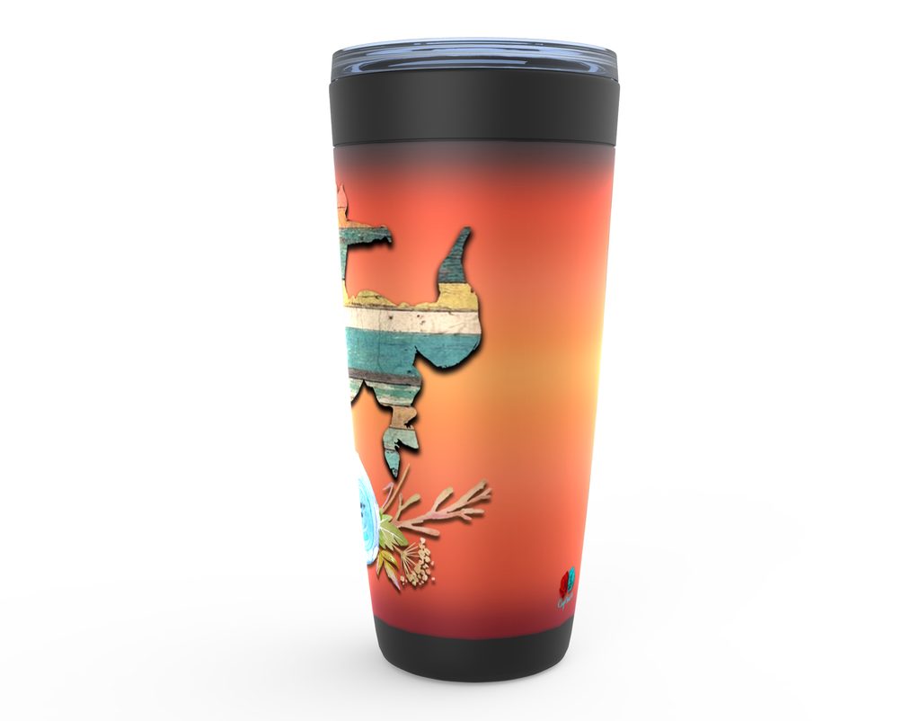 Cowgirl Roots™ Tumbler 20oz Bucking Bronc, Stainless Steel Insulated Hot and Cold Mug