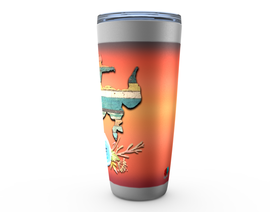 Cowgirl Roots™ Tumbler 20oz Bucking Bronc, Stainless Steel Insulated Hot and Cold Mug