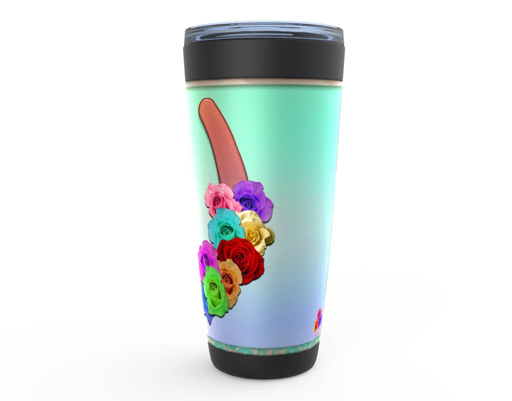 Cowgirl Roots™ Tumbler 20oz Lucky Roses Horseshoe Stainless Steel Insulated Hot and Cold Mug