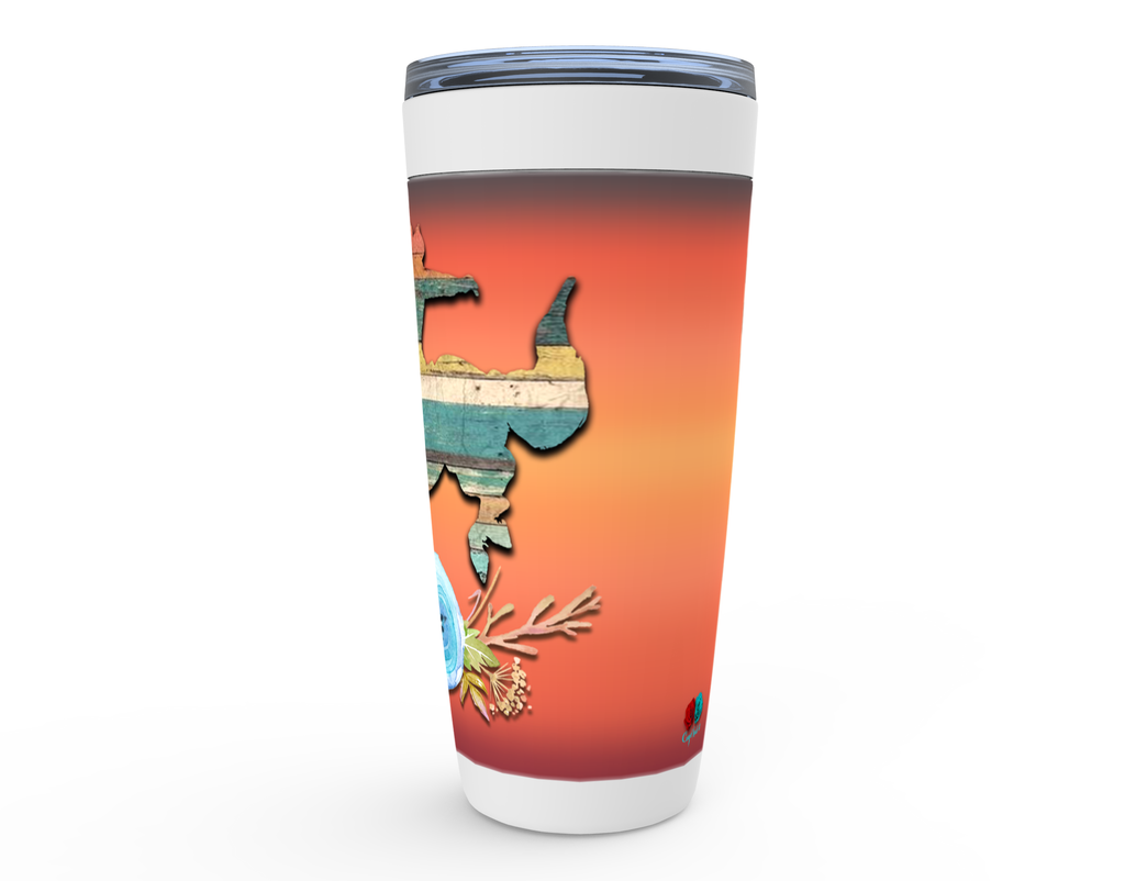 Cowgirl Roots™ Tumbler 20oz Bucking Bronc, Stainless Steel Insulated Hot and Cold Mug