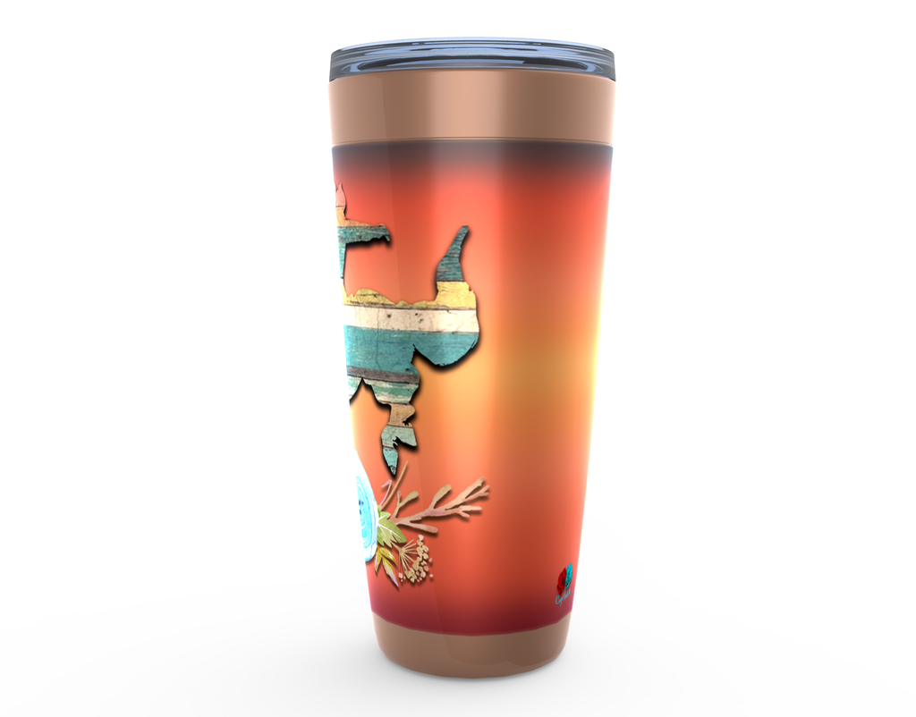 Cowgirl Roots™ Tumbler 20oz Bucking Bronc, Stainless Steel Insulated Hot and Cold Mug