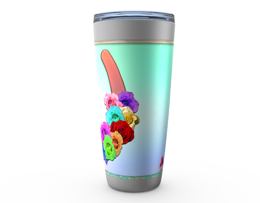 Cowgirl Roots™ Tumbler 20oz Lucky Roses Horseshoe Stainless Steel Insulated Hot and Cold Mug