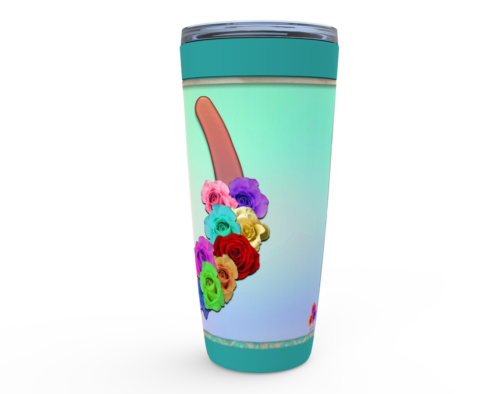 Cowgirl Roots™ Tumbler 20oz Lucky Roses Horseshoe Stainless Steel Insulated Hot and Cold Mug