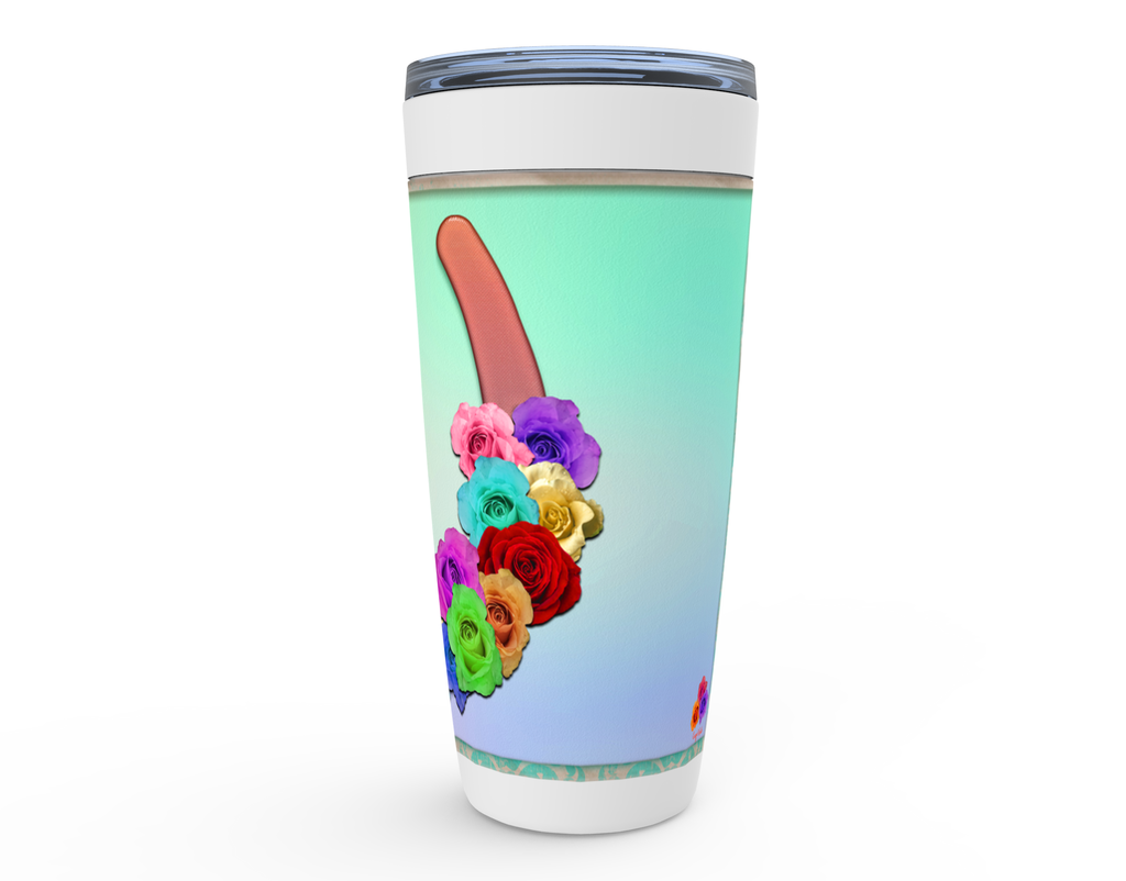 Cowgirl Roots™ Tumbler 20oz Lucky Roses Horseshoe Stainless Steel Insulated Hot and Cold Mug